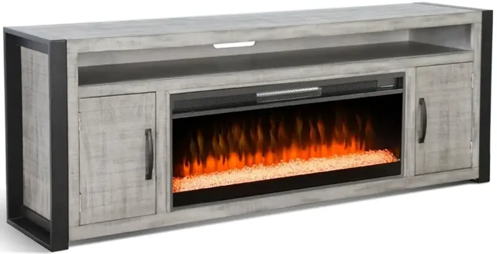 Sunny Designs 78 Media Console with Electric Fireplace