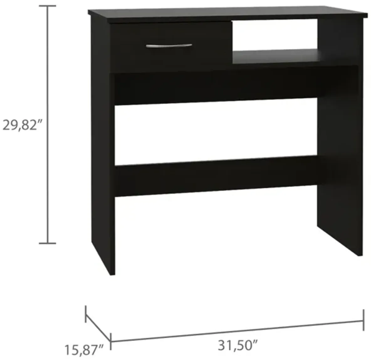 Nottingham 2-Piece 7-Shelf 1-Drawer Home Office Set Black Wengue