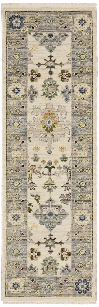 Lucca 2'6" x 12' Ivory Rug