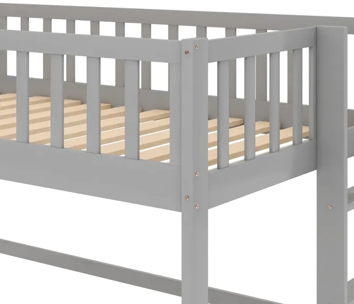 Merax  Low Loft Bed with Ladder and Slide