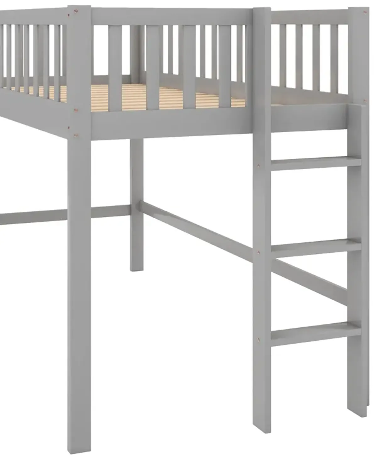 Merax  Low Loft Bed with Ladder and Slide