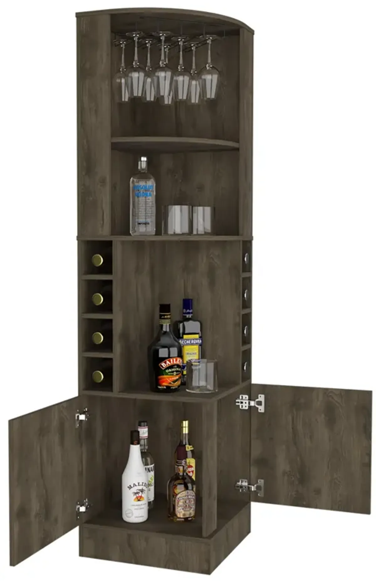 Bar Cabinet Papprika, Living Room, Dark Brown