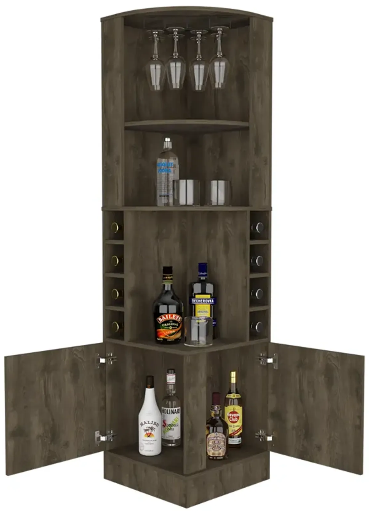 Bar Cabinet Papprika, Living Room, Dark Brown