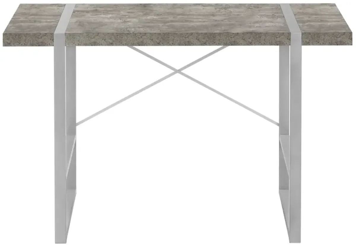 Monarch Specialties I 7662 Computer Desk, Home Office, Laptop, 48"L, Work, Metal, Laminate, Grey, Contemporary, Modern