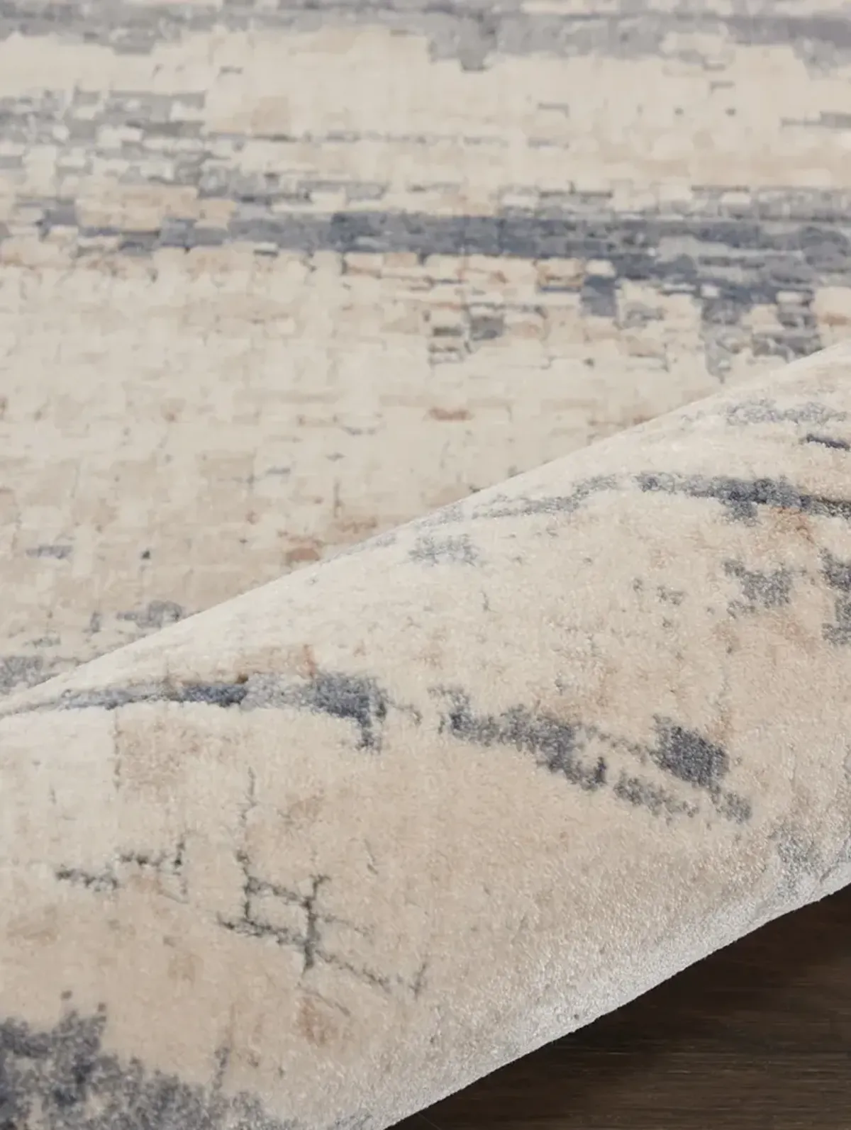 Rustic Textures RUS04 Beige/Gray 7’10” x Round Rug