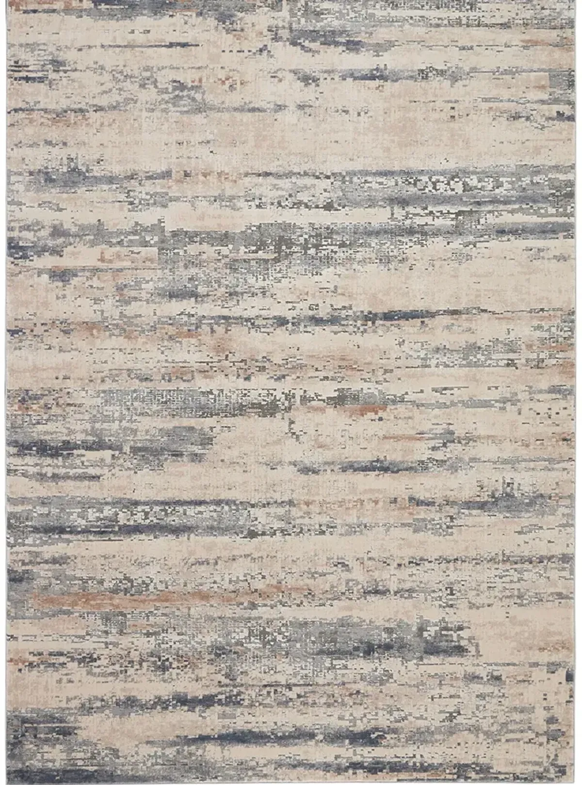 Rustic Textures RUS04 Beige/Gray 7’10” x Round Rug