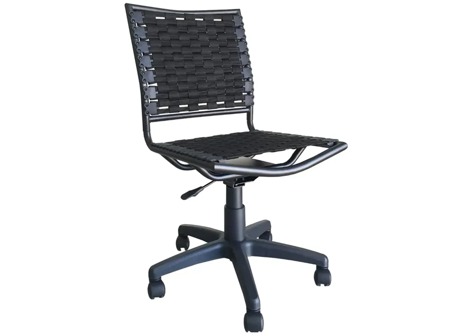 Bungee Task Office Chair Armless With Black Coating