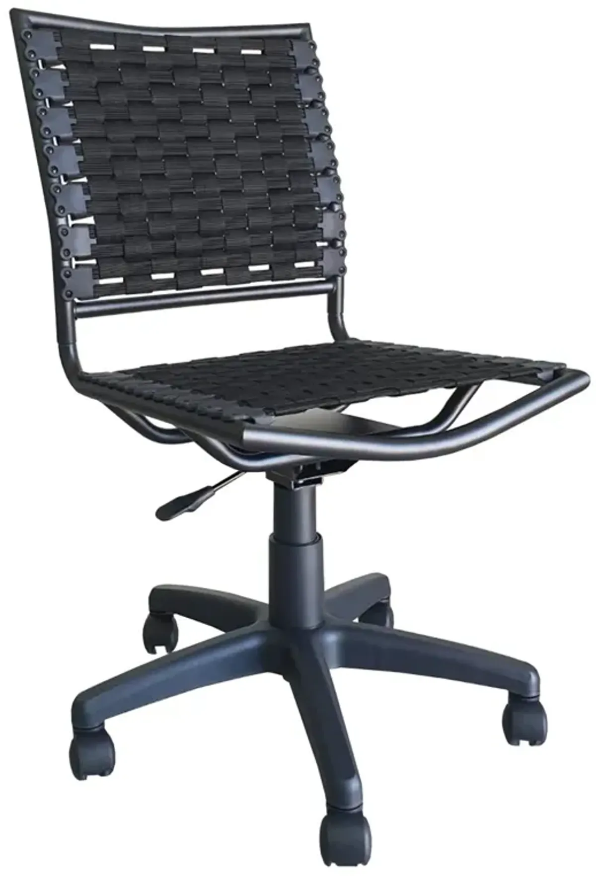 Bungee Task Office Chair Armless With Black Coating