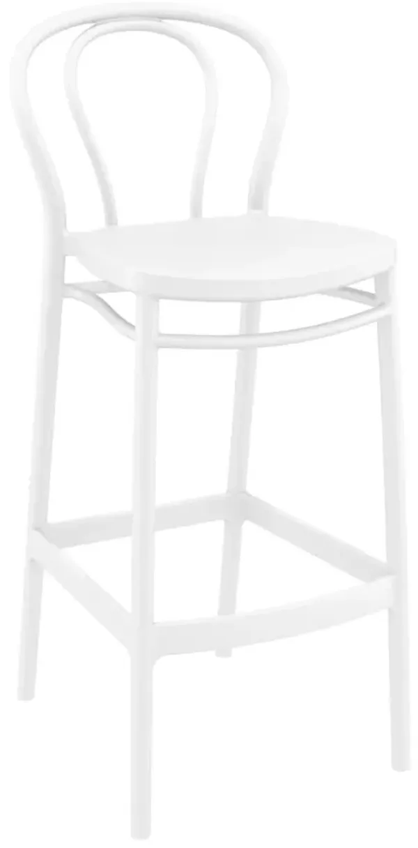 41.75" Black Solid Outdoor Patio Bar Stool