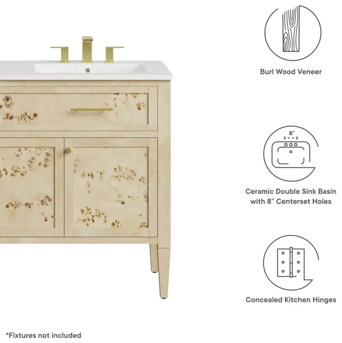 Elysian 48" Double Sink Bathroom Vanity