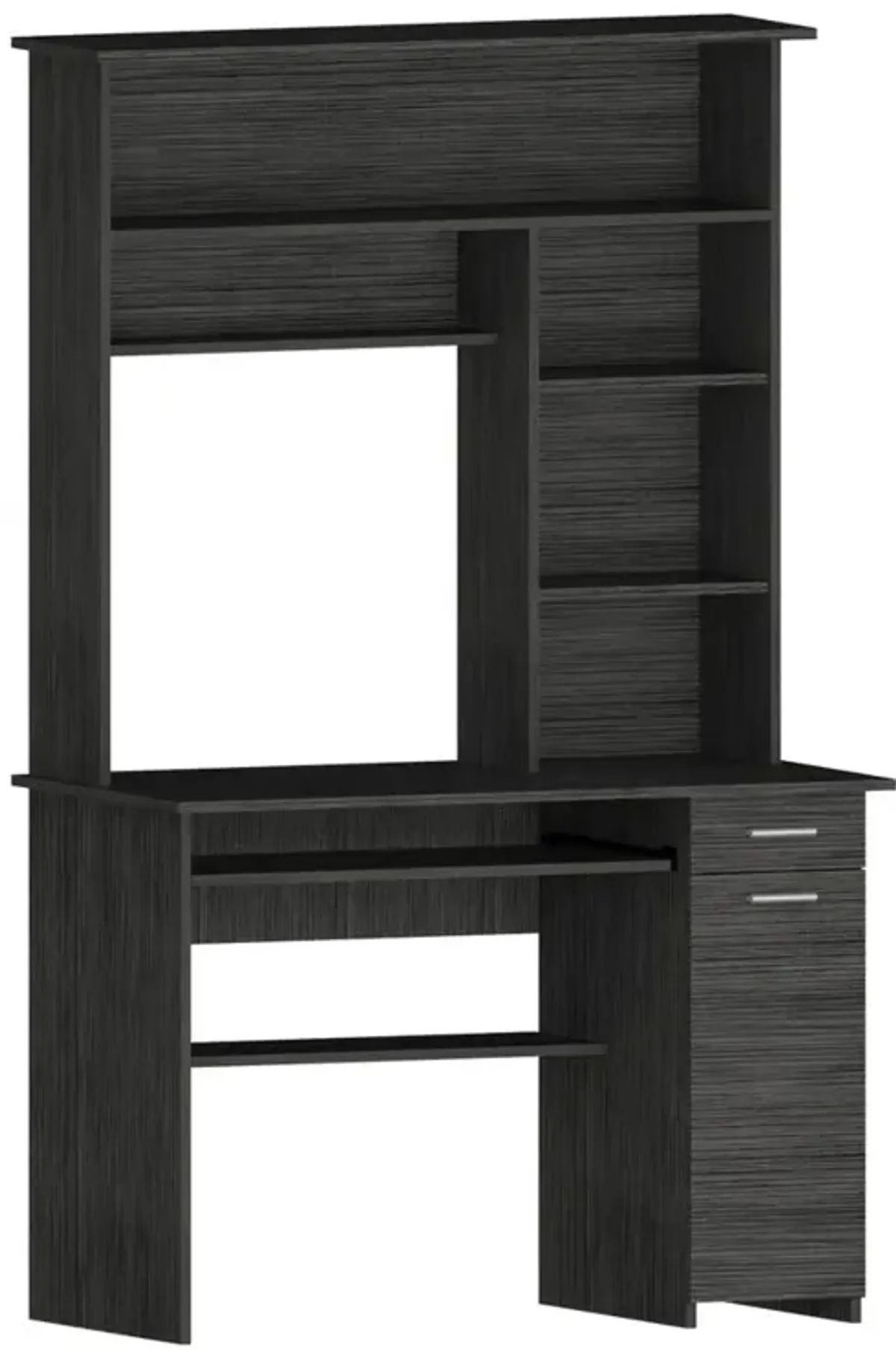 Xalo 180 Compu Hutch Desk In Grey Oak