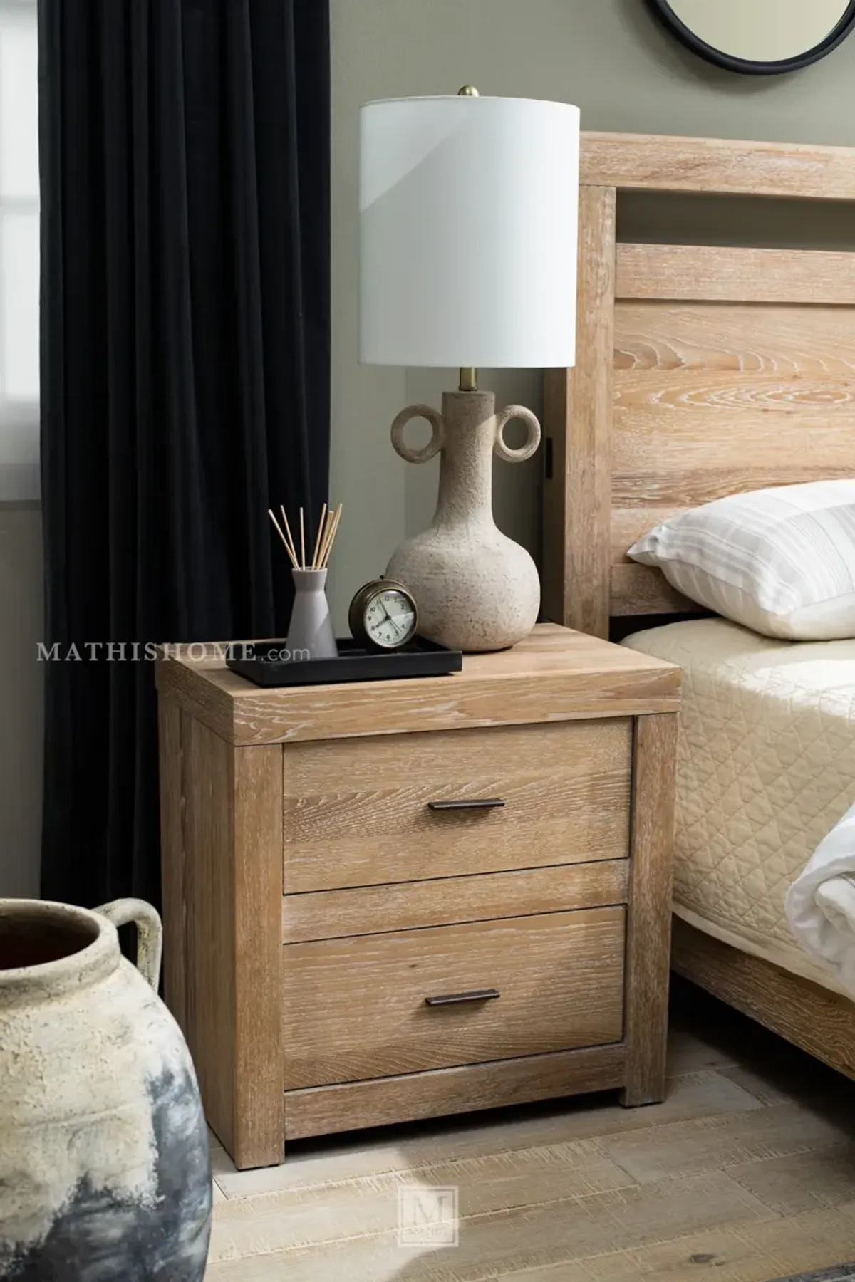 Modern Loft 2-Drawer Nightstand