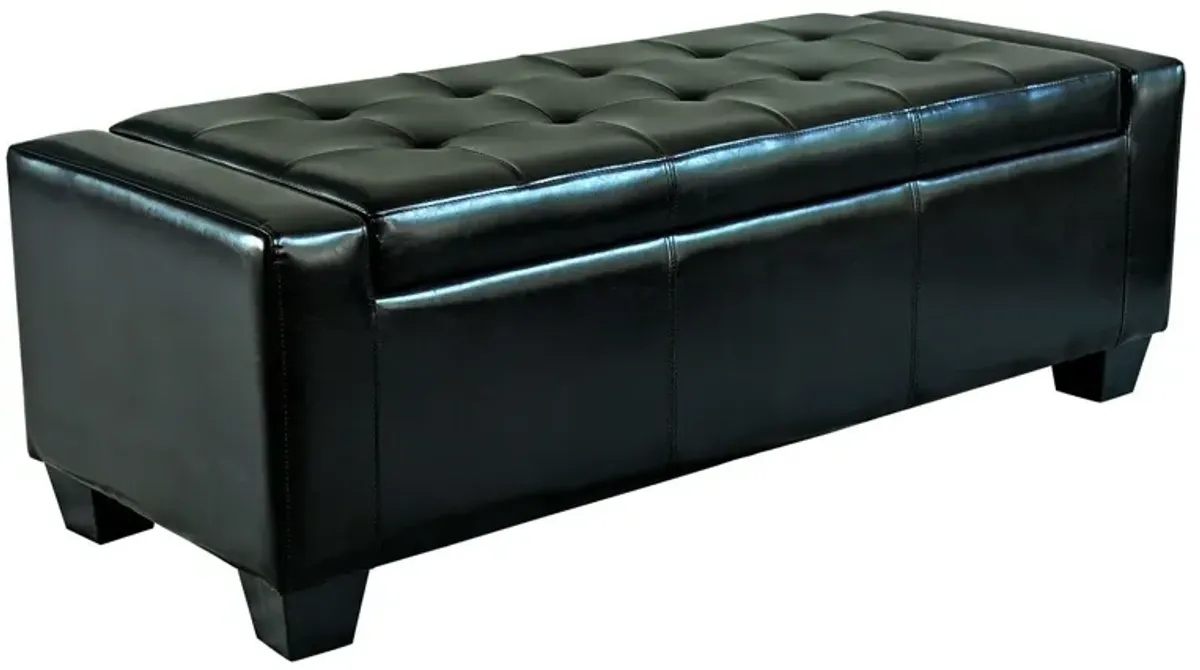 Home Modern Ottoman Storage Bench Seat Footrest Sofa Shoe Faux Leather