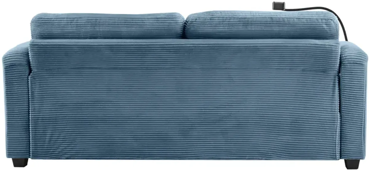 Merax  Corduroy Sleeper Sofa Loveseat Sofa with Mattress