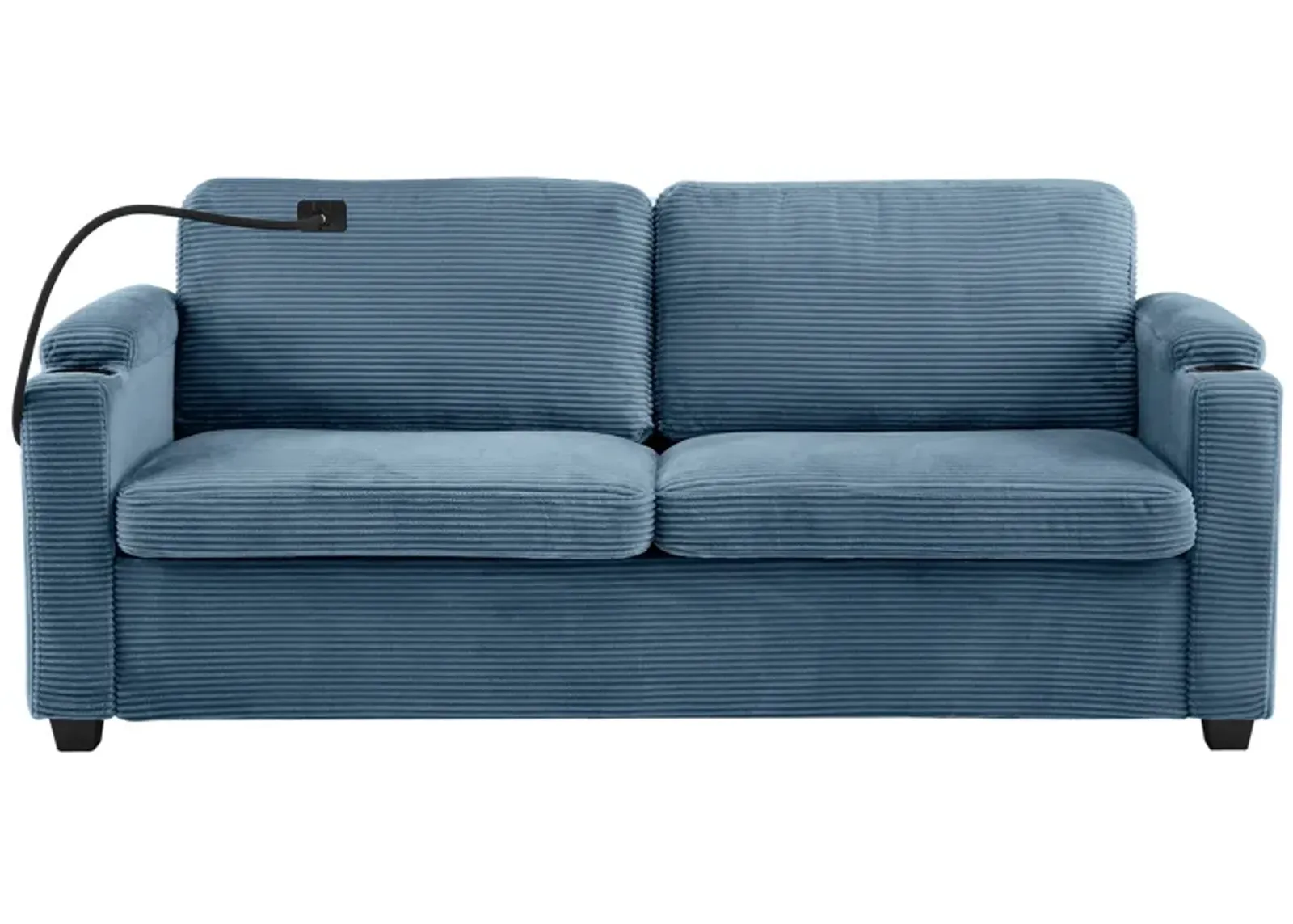 Merax  Corduroy Sleeper Sofa Loveseat Sofa with Mattress