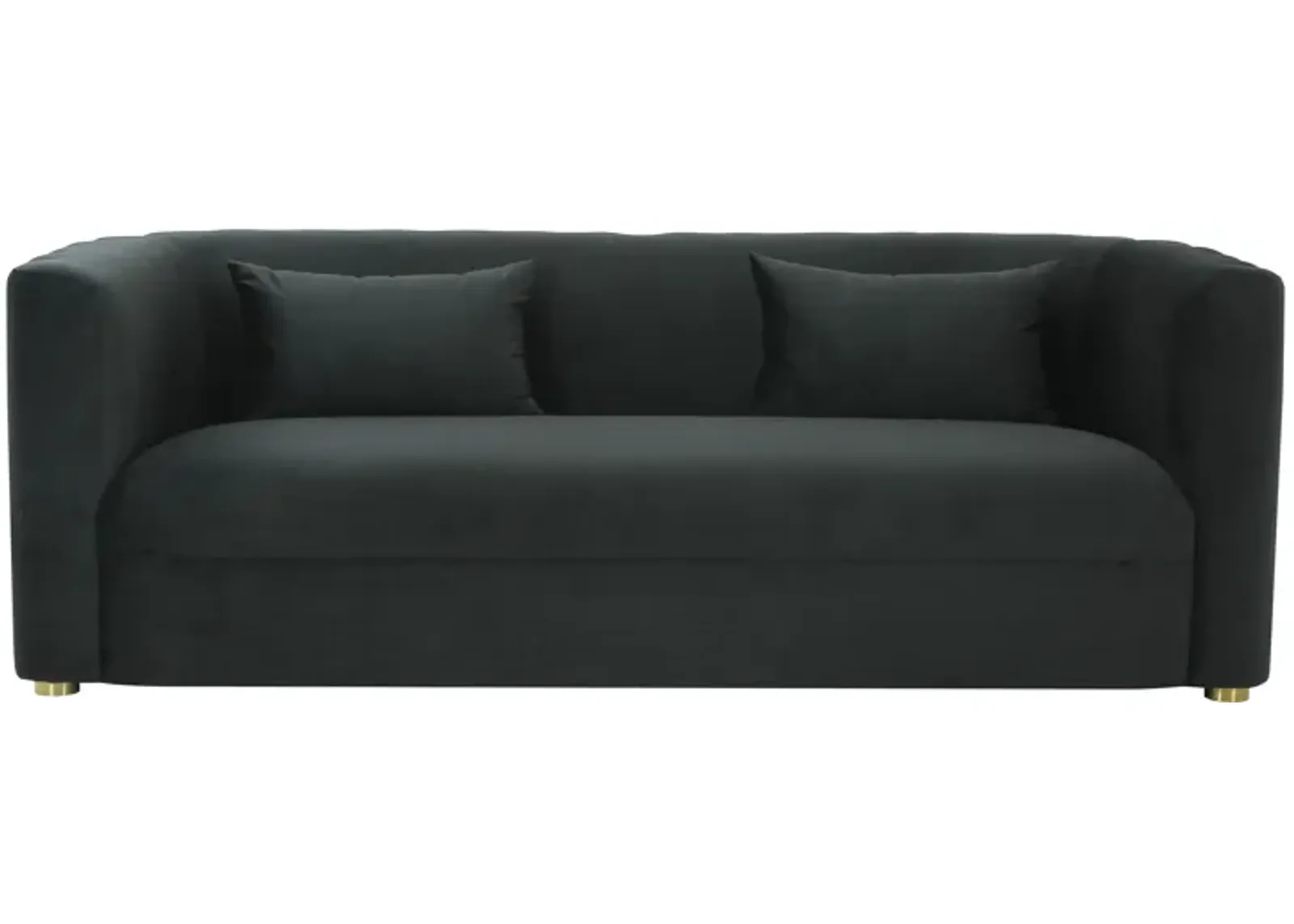 Callie Black Velvet Sofa