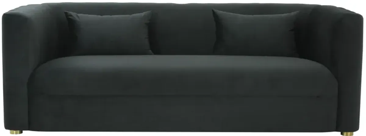 Callie Black Velvet Sofa