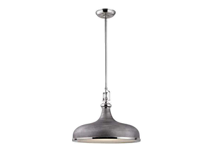 Rutherford 18'' Wide 1-Light Grey Pendant