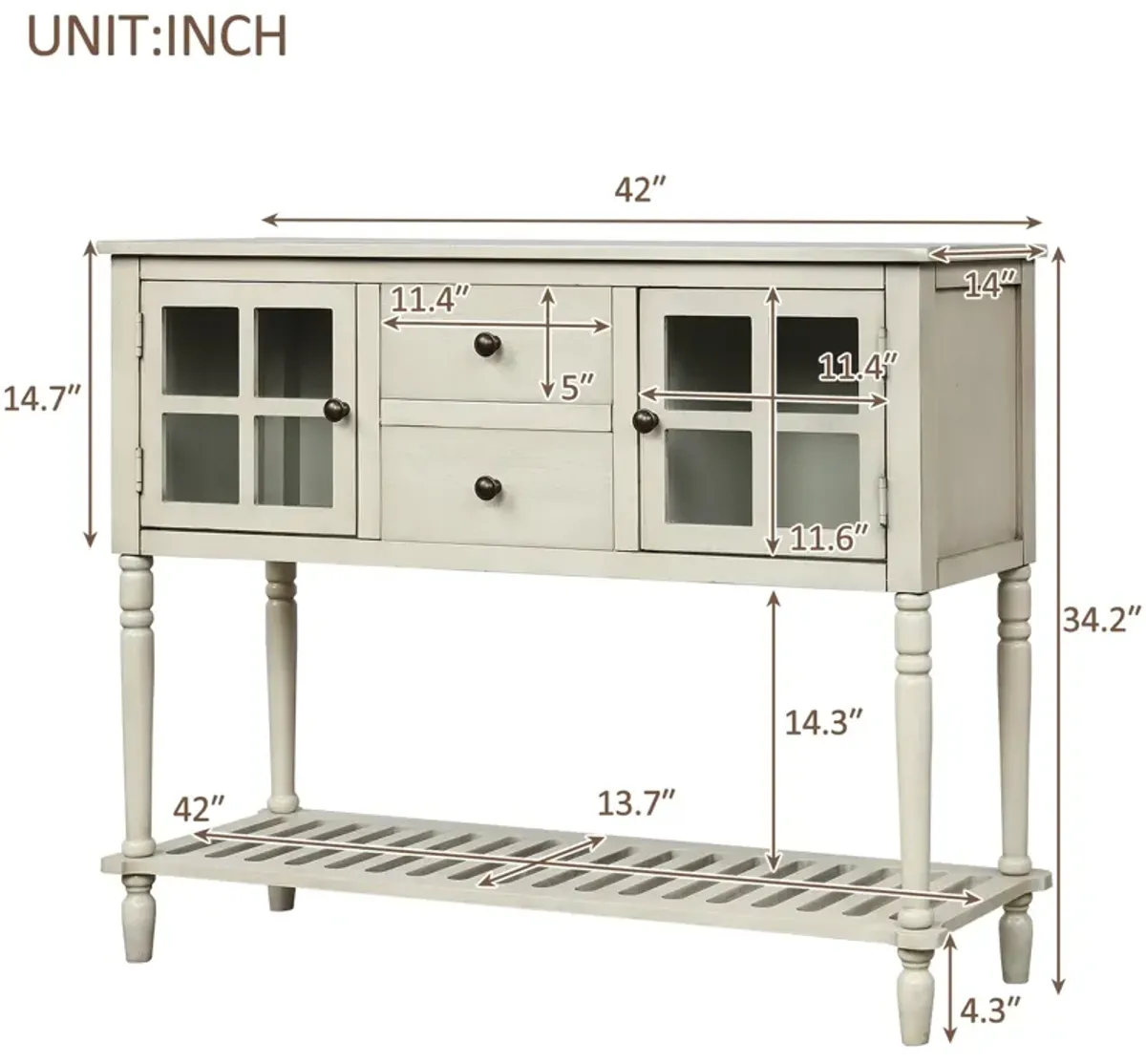 Merax Buffet Storage Cabinet Console Table