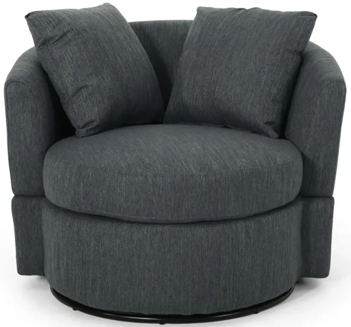 Modern Swivel Accent Chair with Pillows