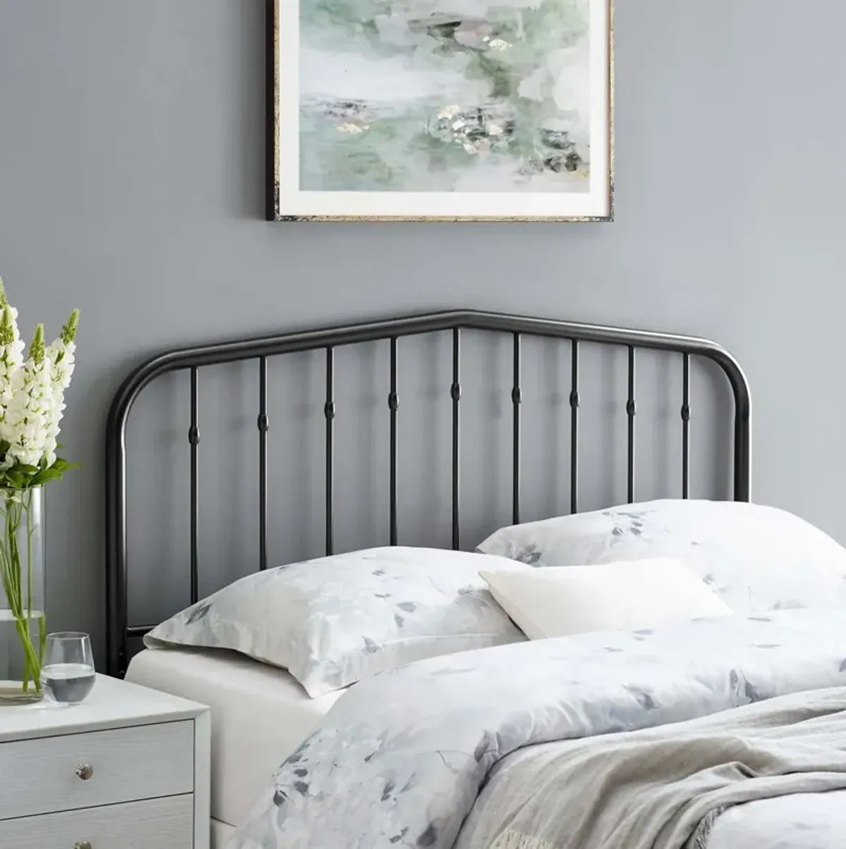 Modway - Lennon King Metal Headboard