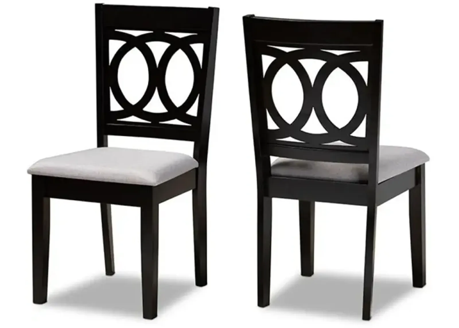 Espresso Brown Finished Wood 2-Piece Dining Chair Set Set