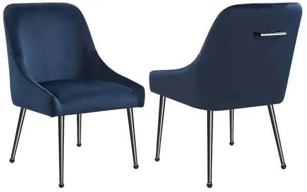 Mayette Upholstered Dining Side Chair Blue (Set of 2)