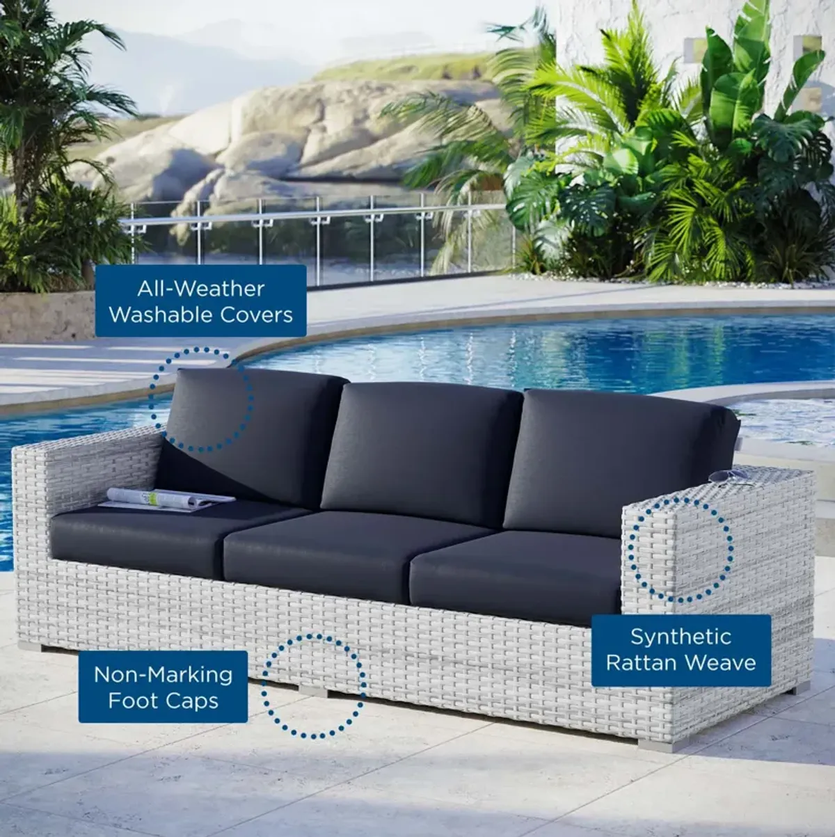 Modway - Convene Outdoor Patio Sofa