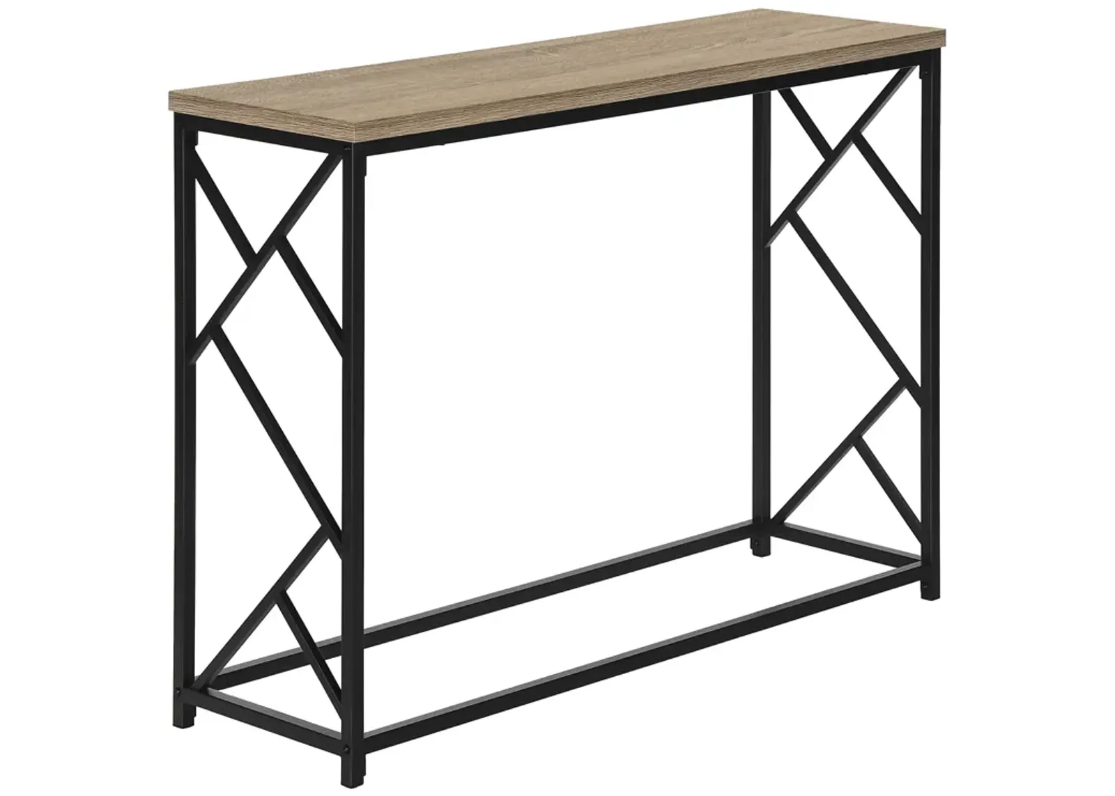 Monarch Specialties I 3533 Accent Table, Console, Entryway, Narrow, Sofa, Living Room, Bedroom, Metal, Laminate, Brown, Black, Contemporary, Modern