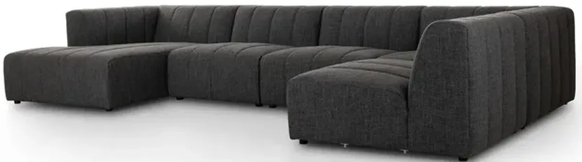 Langham Channeled 5-Piece Laf Chaise Sectional