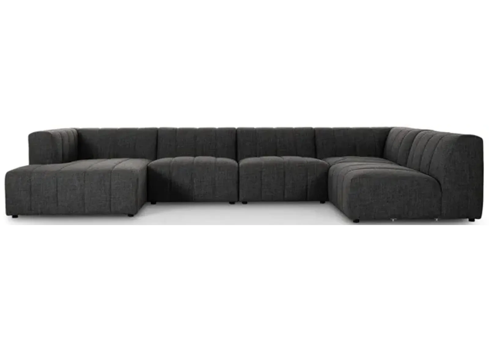 Langham Channeled 5-Piece Laf Chaise Sectional