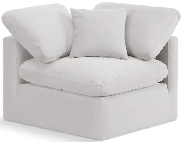 Meridian Furniture Indulge Cream Velvet Corner Chair