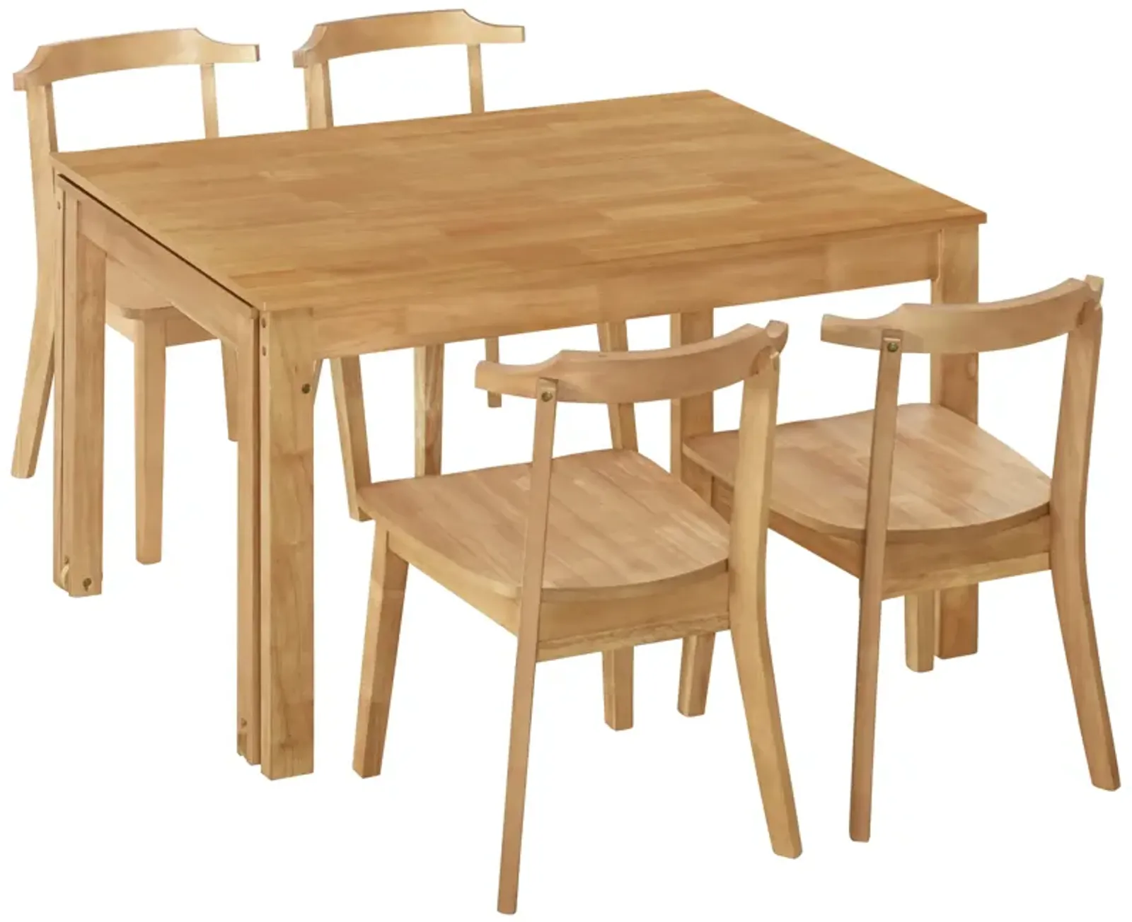 Merax Farmhouse 5-Piece Extendable Dining Table Chairs Set