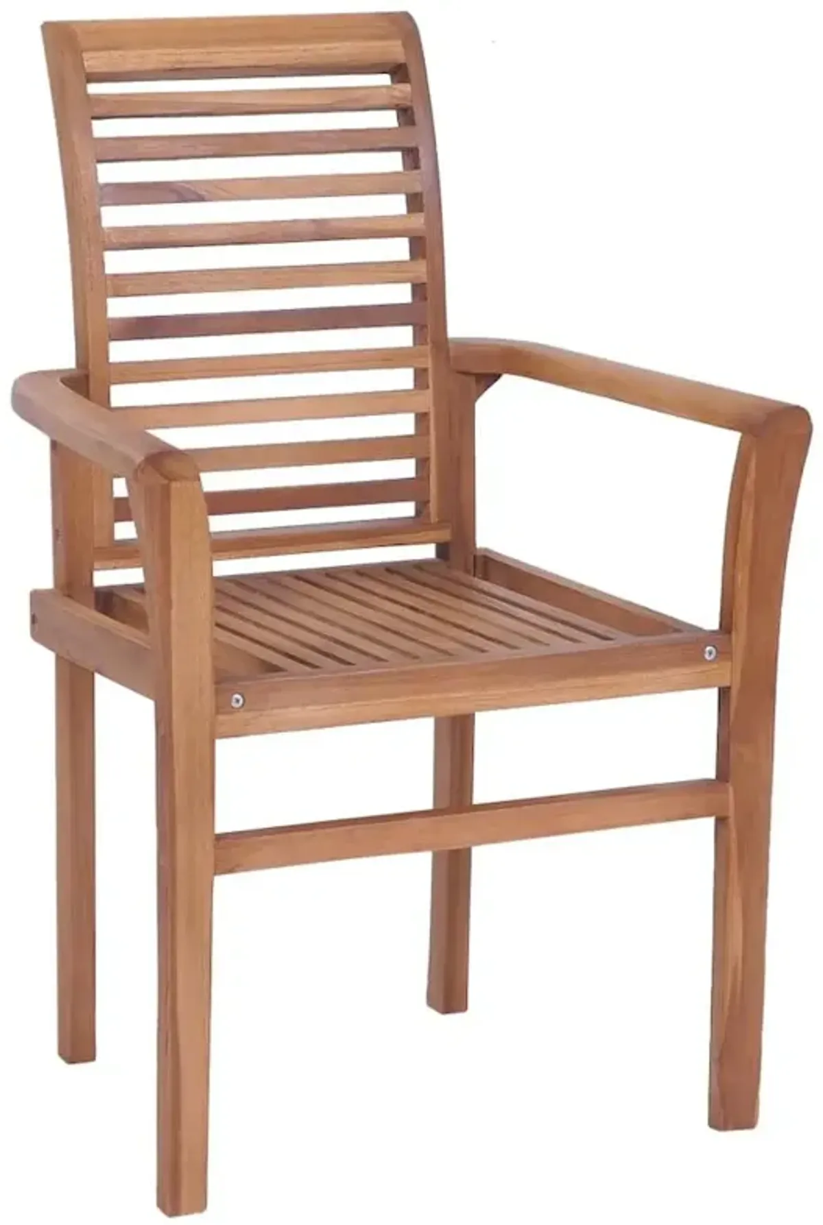 vidaXL Stacking Dining Chairs 2 pcs Solid Teak, 44664