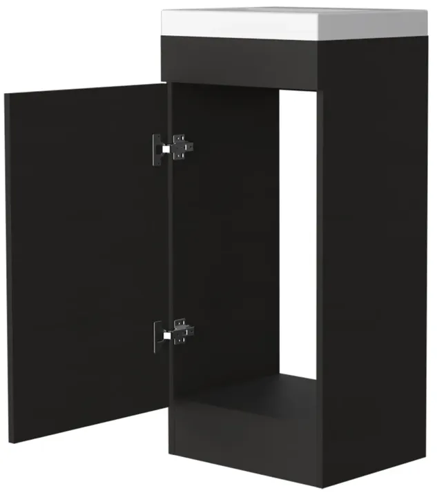 Redmond Rectangle Bathroom Vanity Black Wengue