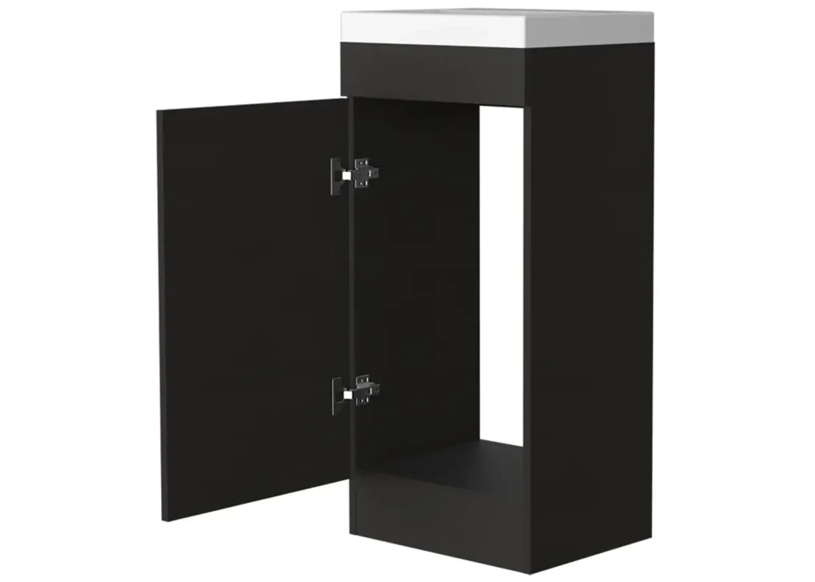 Redmond Rectangle Bathroom Vanity Black Wengue