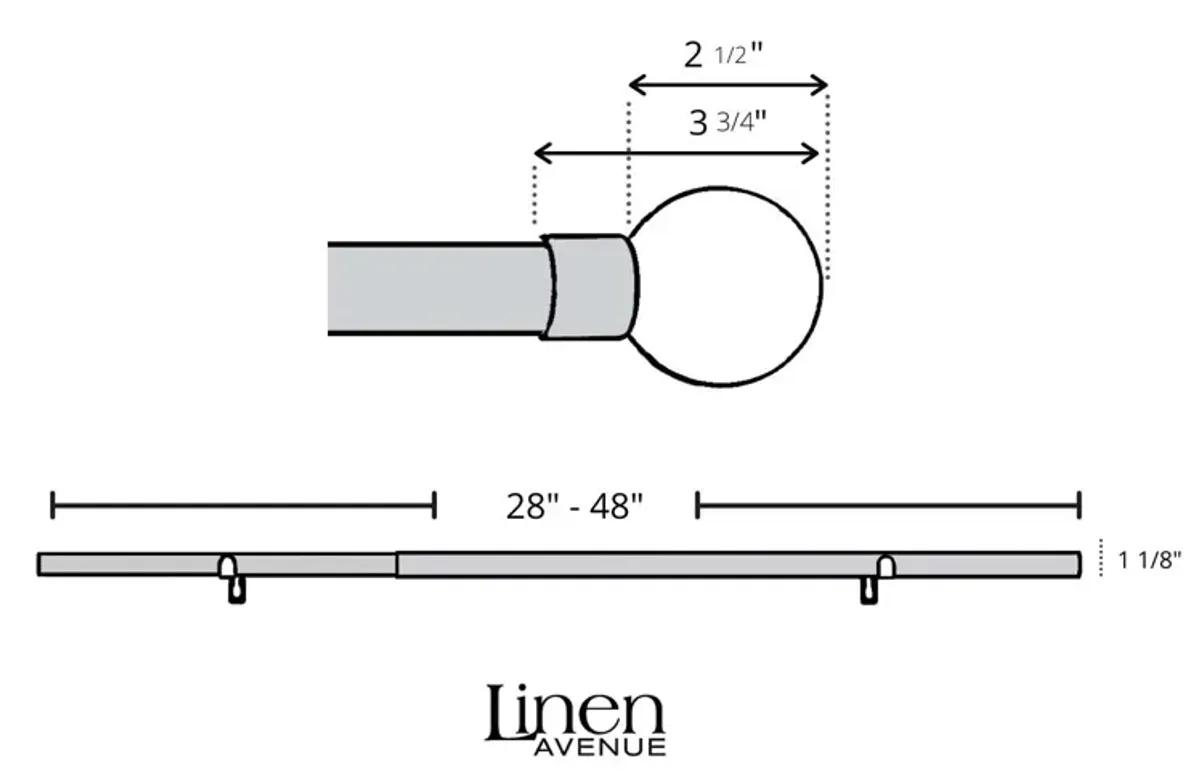 Linen Avenue Clear Acrylic Double Window Curtain Rod Set