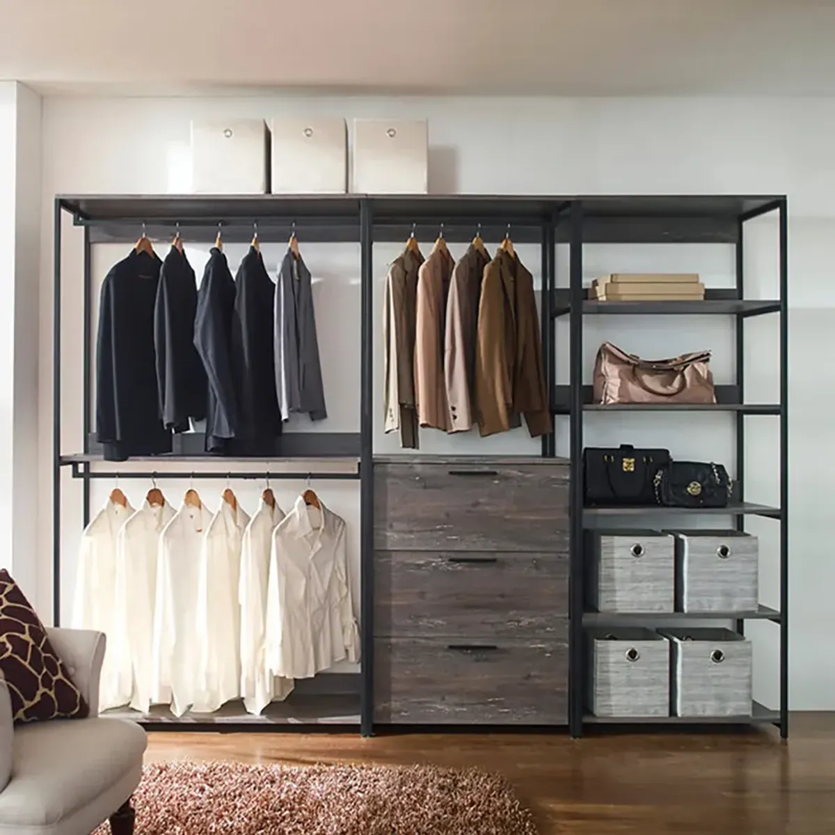 Monica Wood Walk-in Closet System