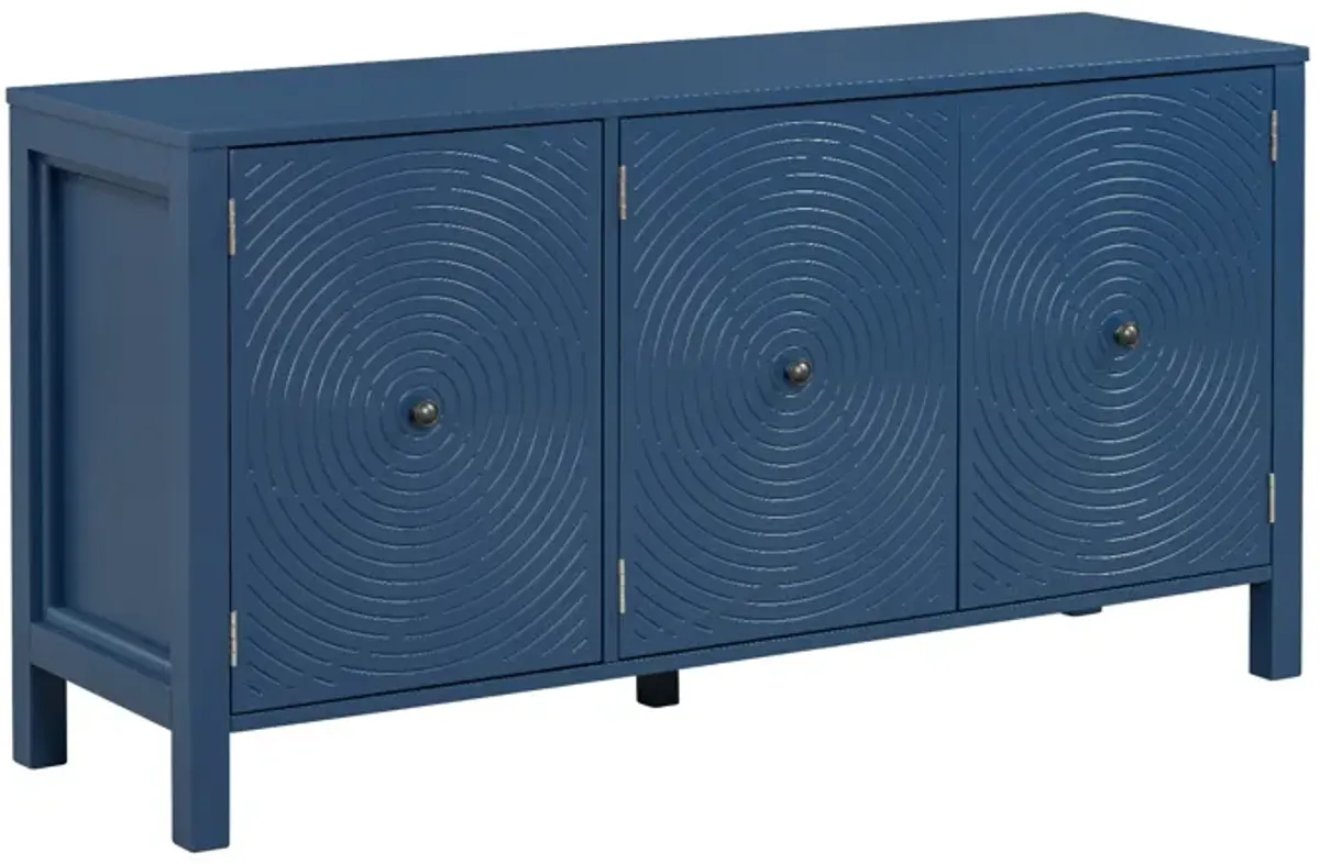 Merax Sideboard Cabinet with Curved Swirl Patterned Doors