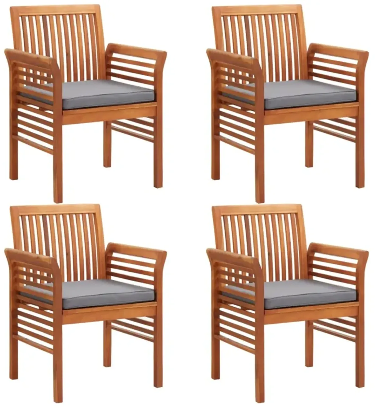 vidaXL 5 Piece Outdoor Dining Set with Cushions Solid Acacia Wood