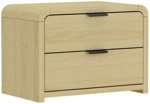 Grace Brown and Black Nightstands (Set of 2)