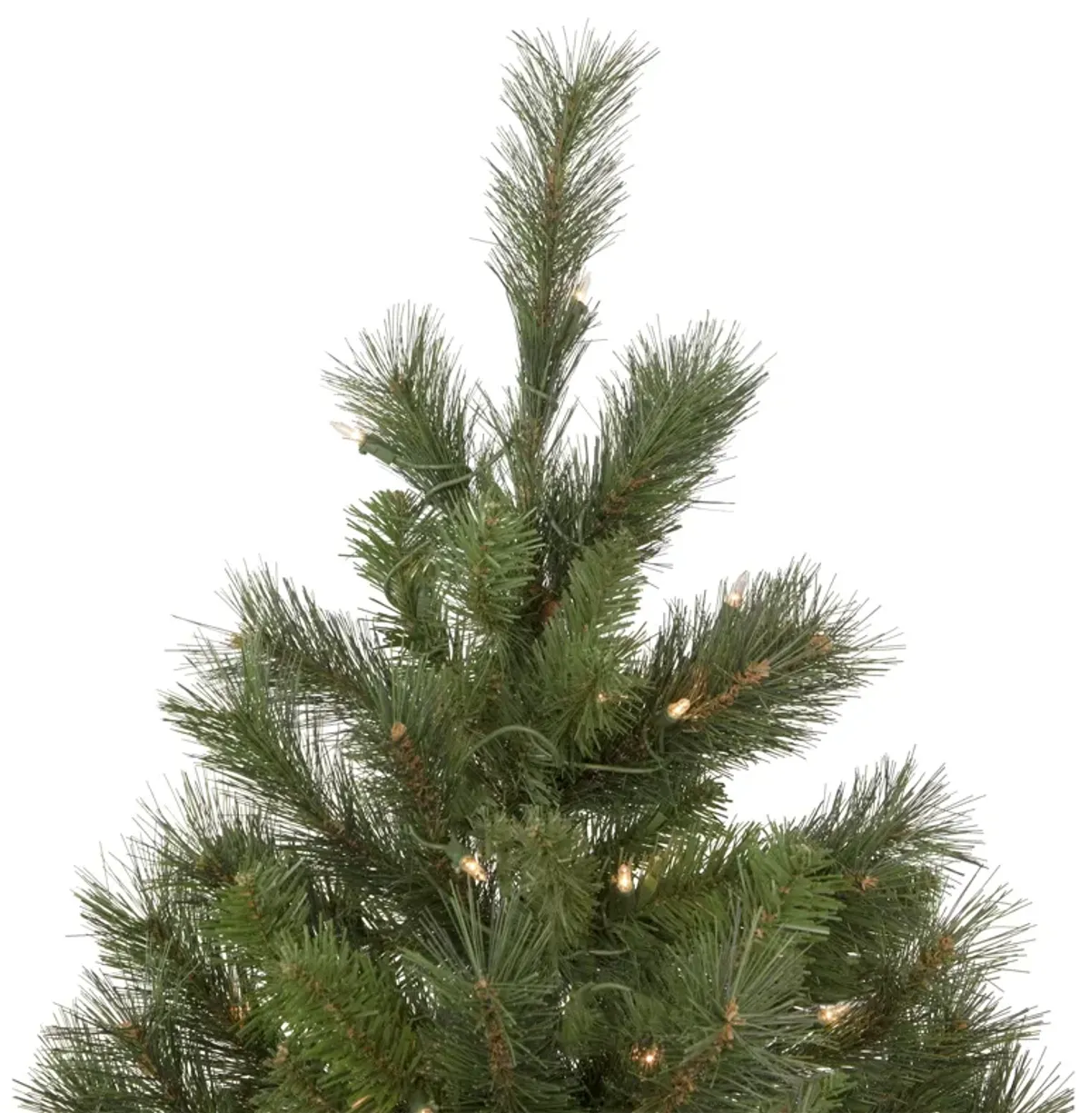 6.5' Pre-Lit Medium Beaver Pine Artificial Christmas Wall Tree  Clear Lights