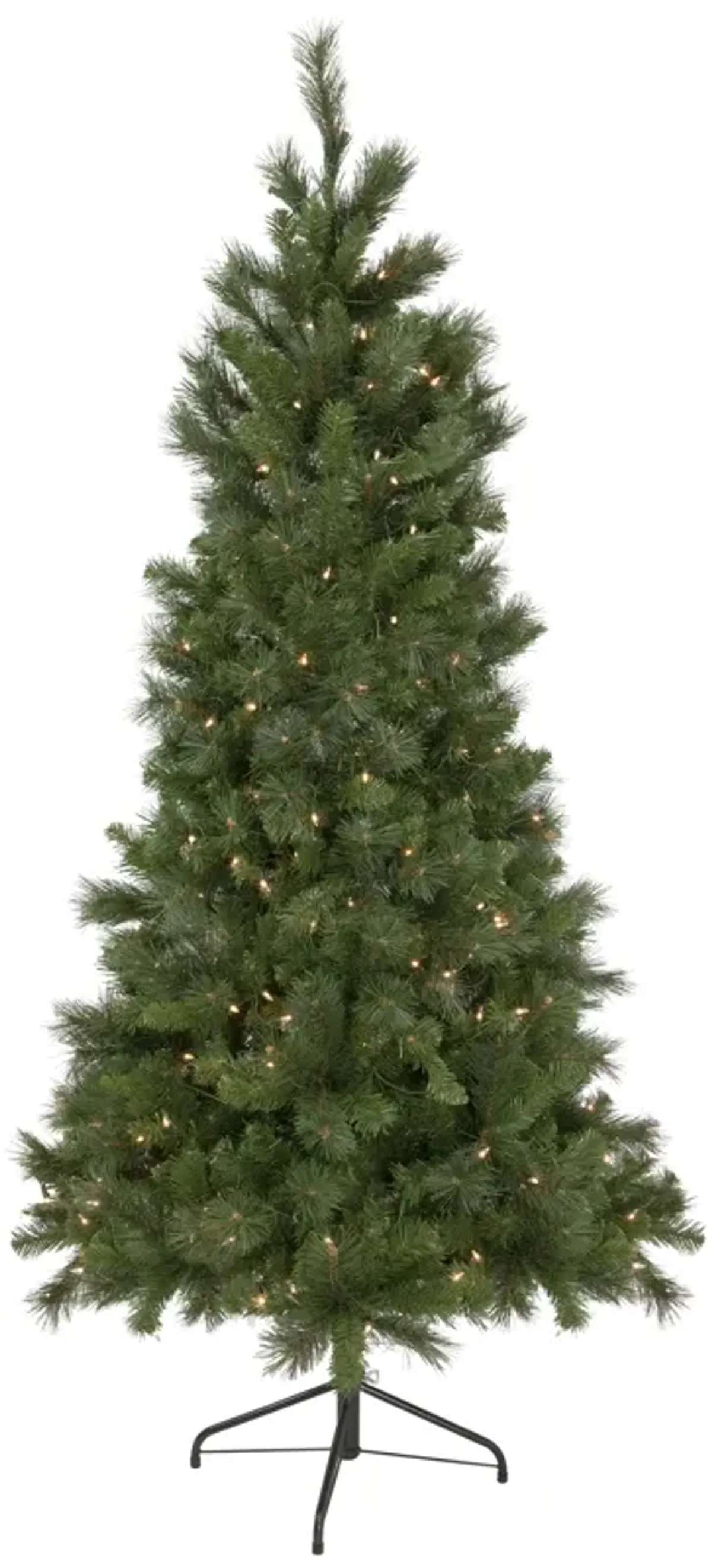 6.5' Pre-Lit Medium Beaver Pine Artificial Christmas Wall Tree  Clear Lights