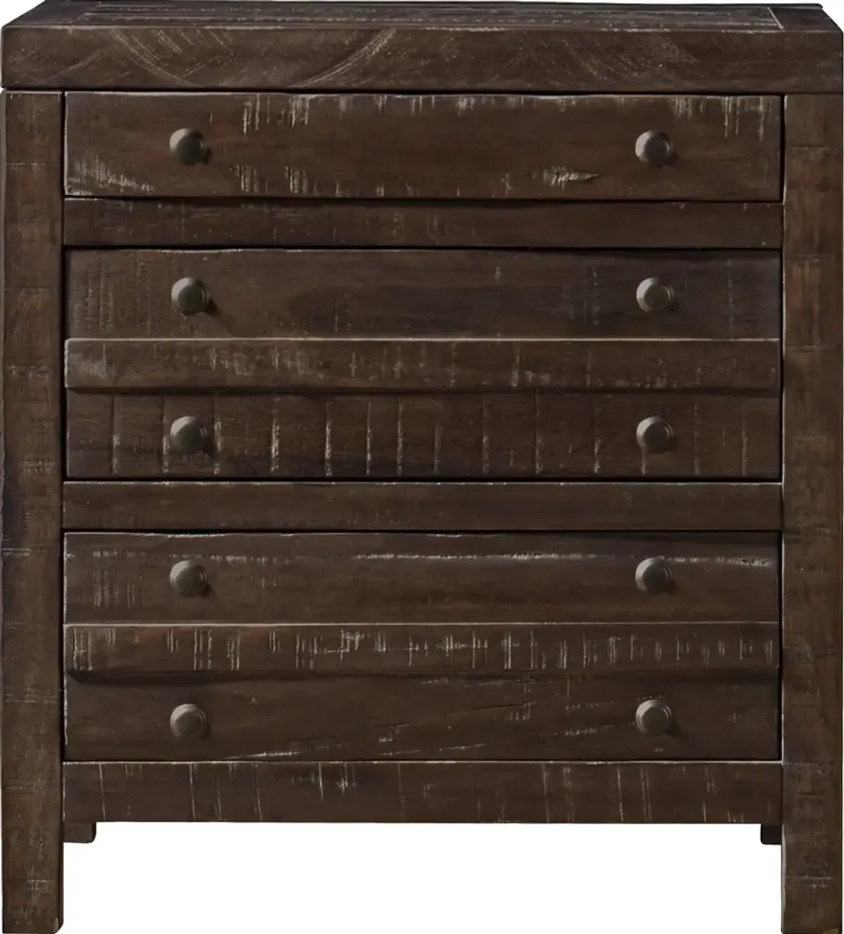 Townsend Three Drawer Solid Wood Nightstand in Java