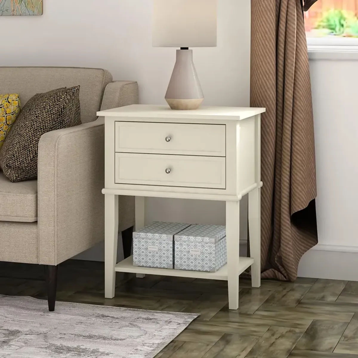 Ameriwood Home Franklin Accent Table with 2 Drawers