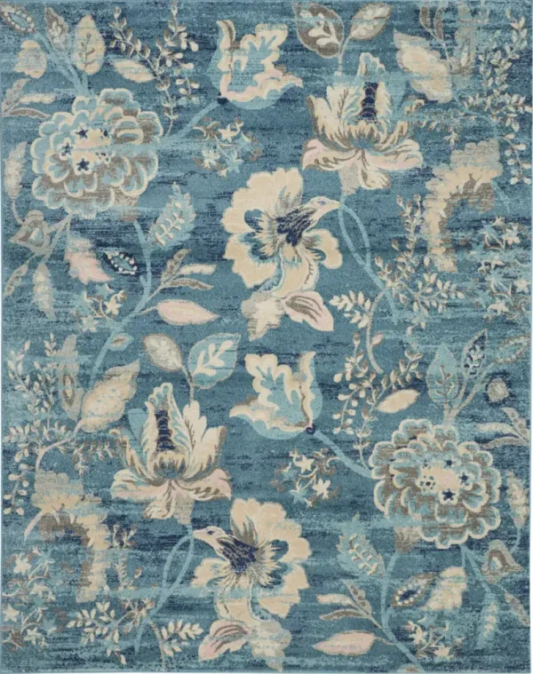 Tranquil TRA02 Turquoise 8' x 10' Rug