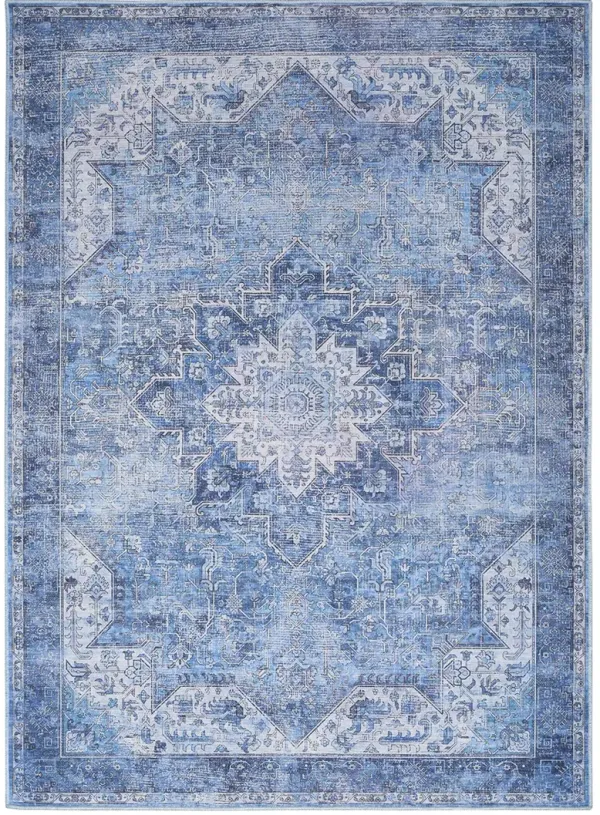 Nourison Washables NWB15 Blue 6' x 9' Rug