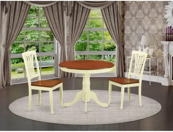 3 Pc small Kitchen Table and Chairs set-small Table plus 2 Dining Chairs
