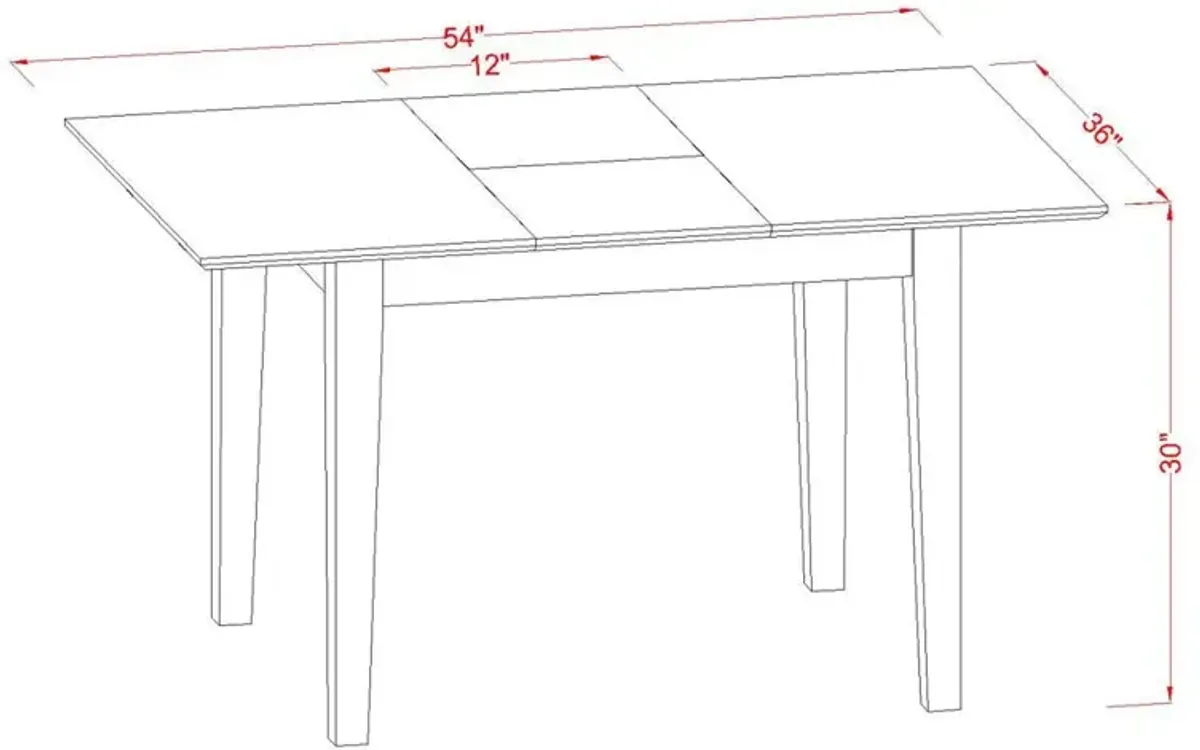 East West Furniture Milan  rectangular  Table  with  12  butterfly  leaf