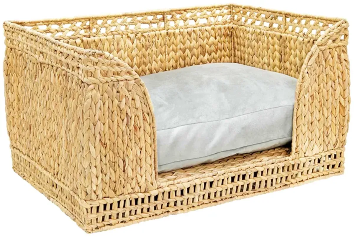 Poppy Black Rattan Small Pet Bed